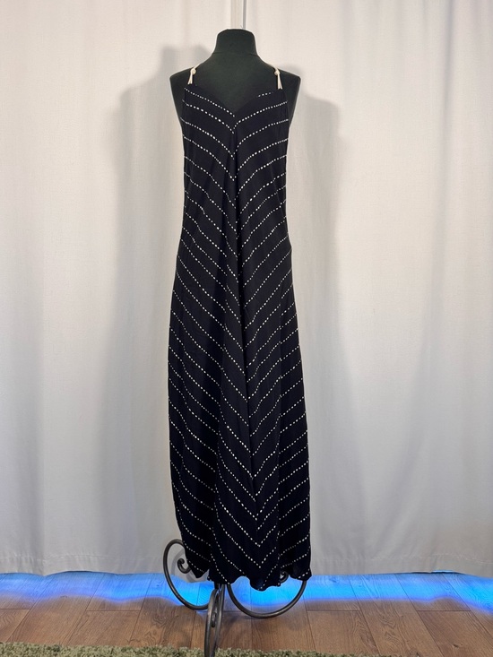 Vix Paula Hermanny Dresses & Skirts - Vix Paula Hermanny Black & White Dot Stripe Halter Maxi Dress